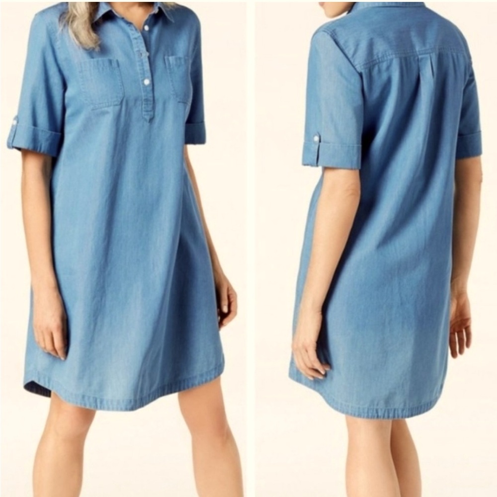 Karen Scott Chambray Dress